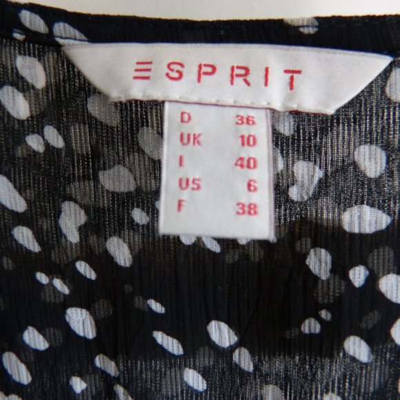 Esprit sheer black tank blouse - Picture 2 of 2